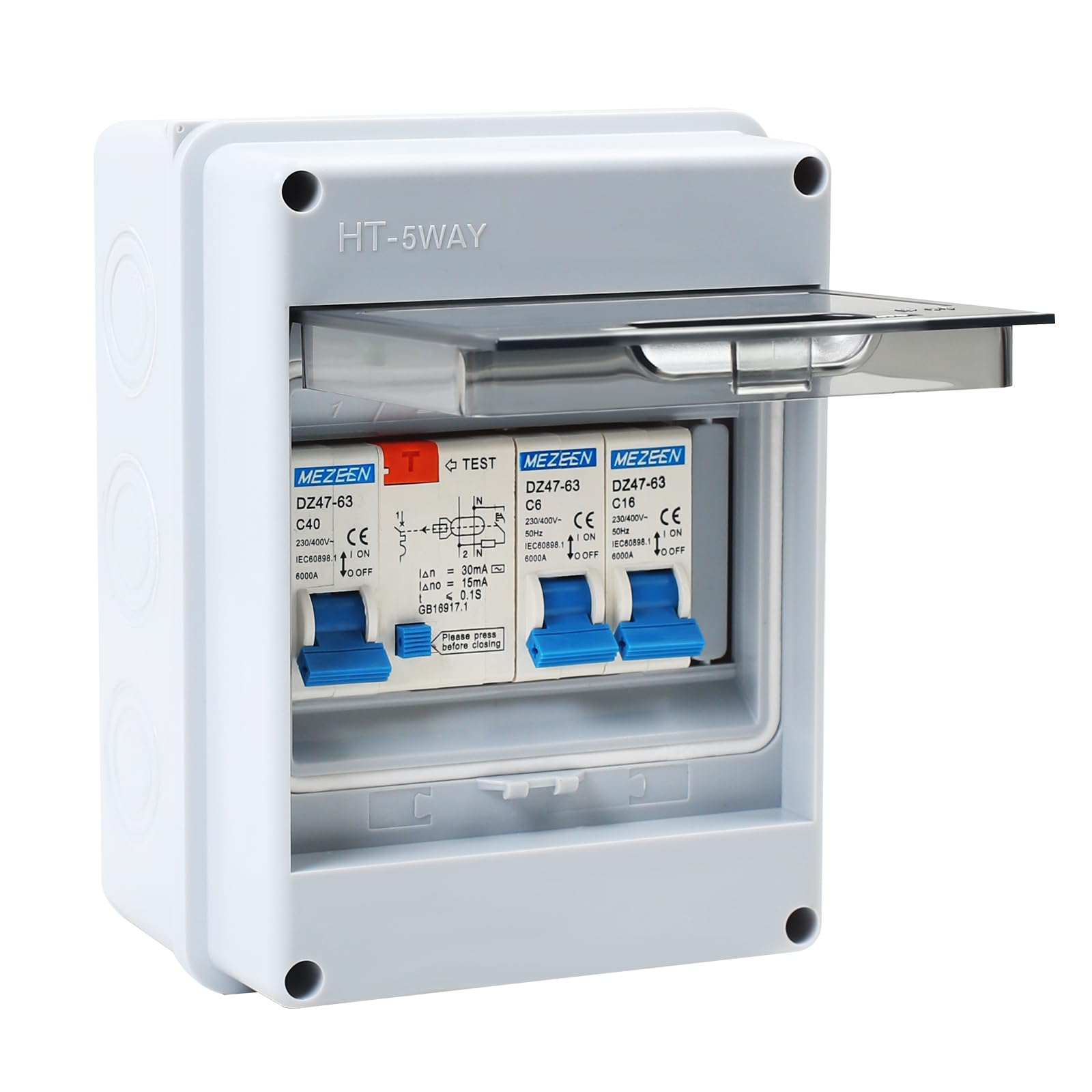 Jolof Store 2 Way Garage Consumer Unit | IP65 Waterproof RCD Fuse Box