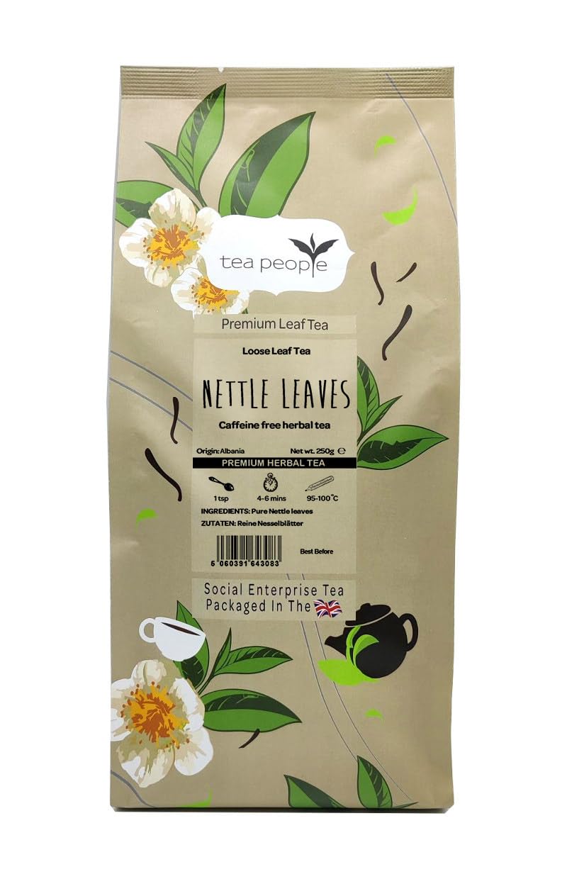 Tea People Nettle Leaves – Caffeine-Free Loose Herbal Tea, 250g Pack