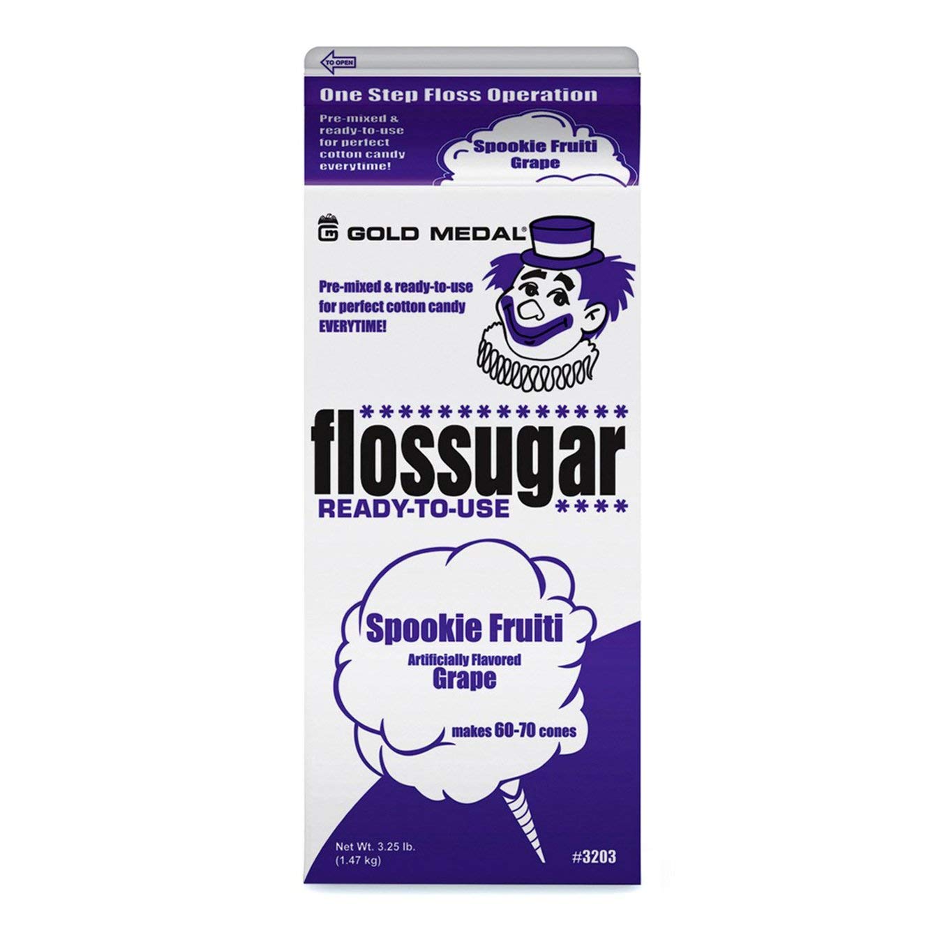Gold Medal Grape Flossugar – Professional Cotton Candy Sugar Mix