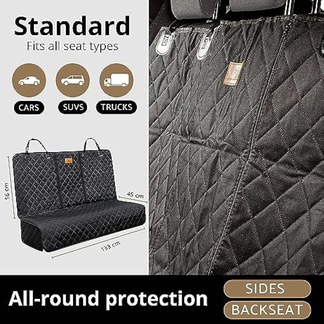 Dog Car Seat Cover – Waterproof & Scratch-Proof Universal Fit