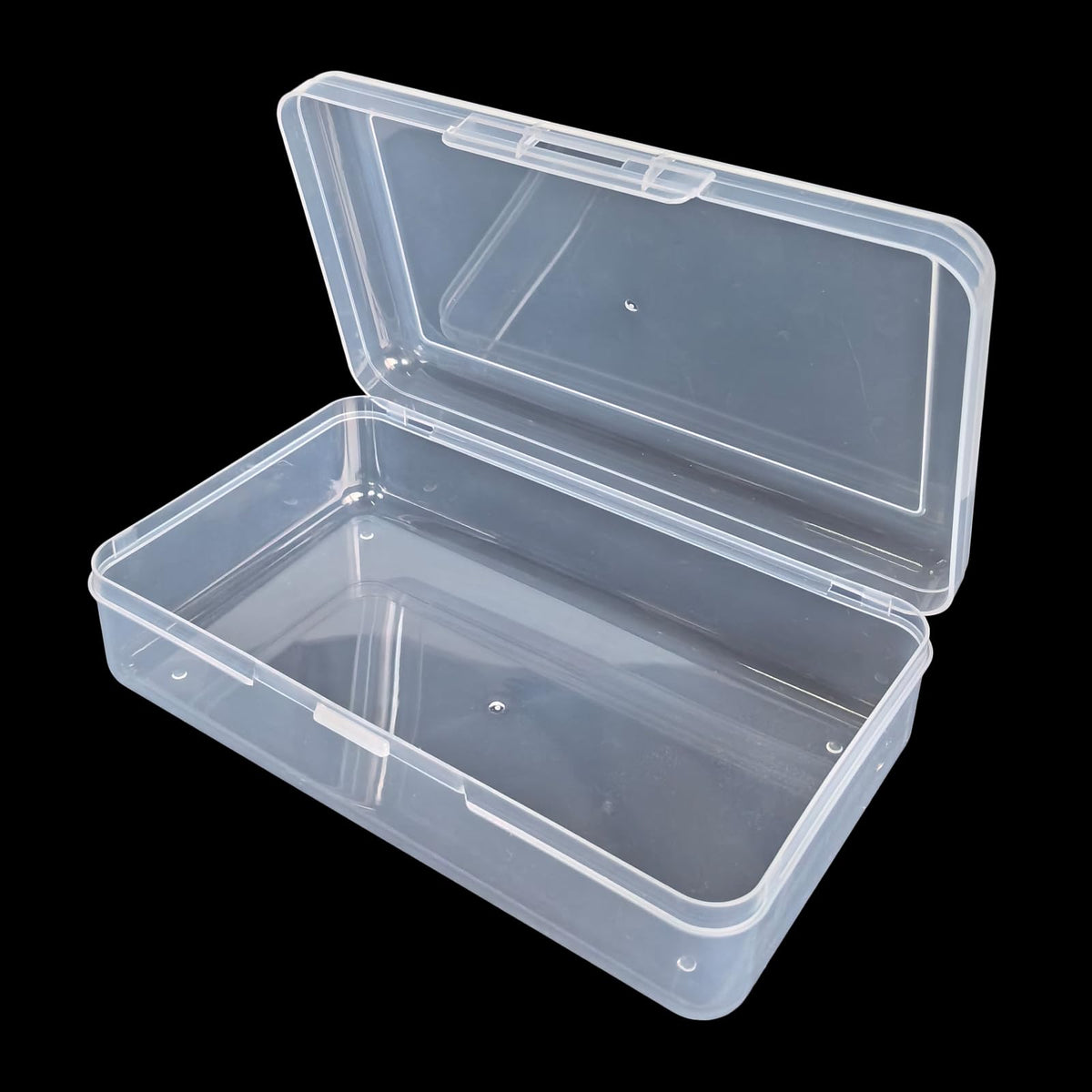 4 Pack Rectangular Clear Plastic Storage Containers, 20.5 x 12 x 6 cm - image 3