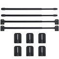 Jetec 4-Piece Extendable Curtain Rod Set with 10 Adhesive Hooks