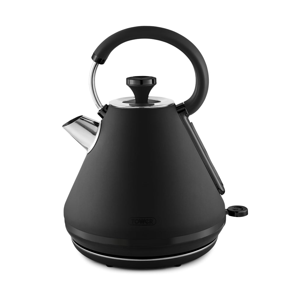 Tower Sera Pyramid Electric Kettle – 1.7L Rapid Boil, 3KW, Black