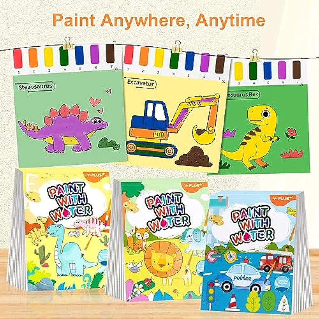 Jolof Store Animals Water Colouring Book - Kids Paint with Water Set
