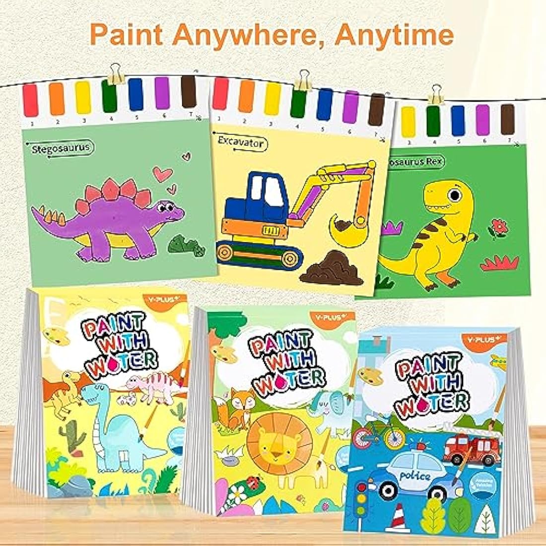 Jolof Store Animals Water Colouring Book - Kids Paint with Water Set