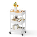 Shrivee 3-Tier Rolling Cart with Table Top, Serving Trolley, Metal Rolling Utility Trolley, Shelf on Wheels, Shelf, Organiser, Kitchen Shelf - image 1