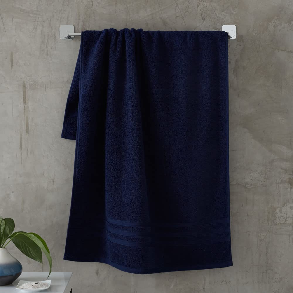 Catherine Lansfield Zero Twist Cotton 50x85cm Hand Towel Navy Blue