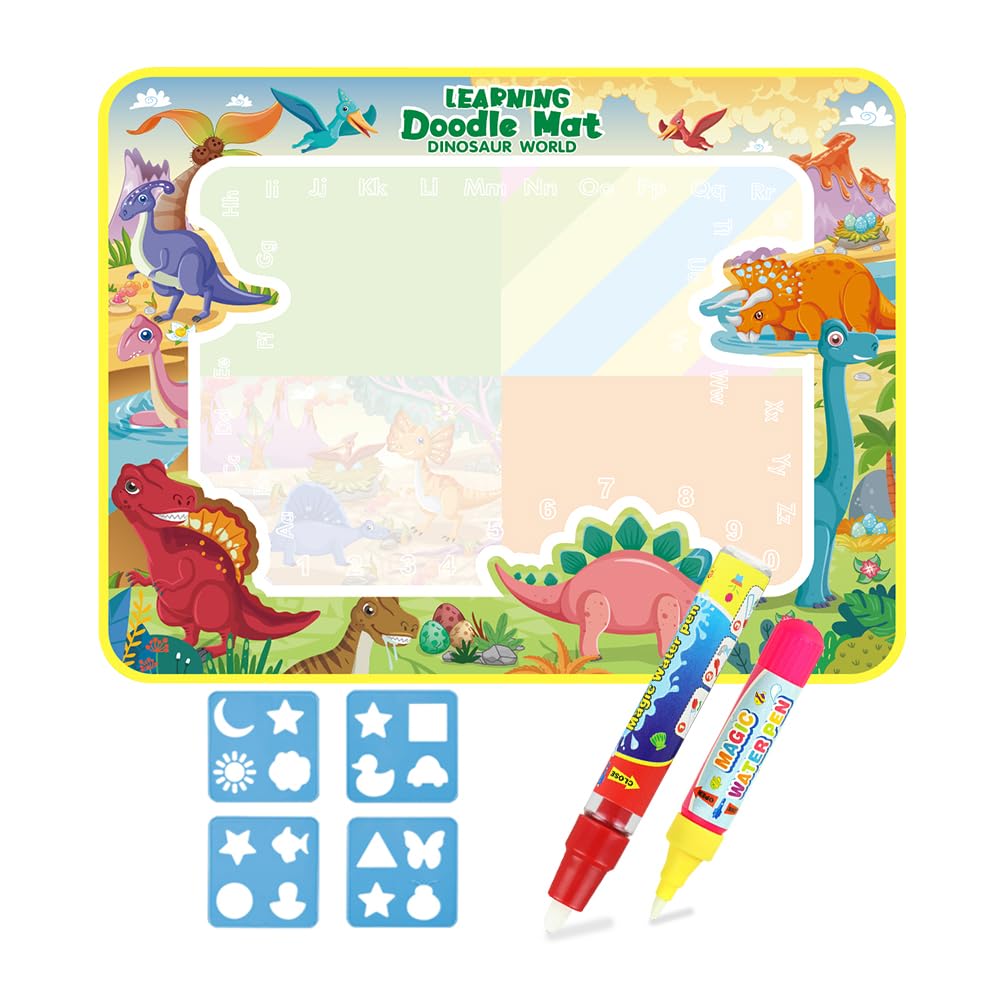 Jolof Store Water Doodle Mat – Ocean Theme Reusable Drawing Pad with 2 Pens