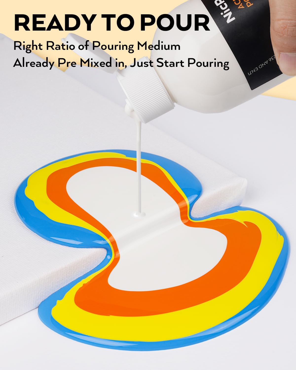 Nicpro 14 Color Acrylic Pour Paint Kit – 8.45oz Premixed High Flow Set