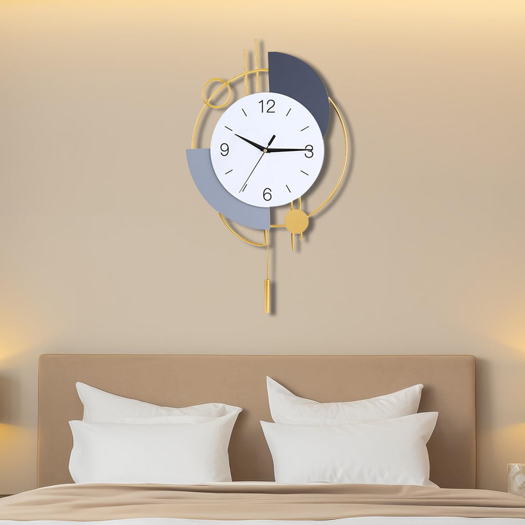 Large Modern Wall Clock – Silent Metal Decorative Timepiece