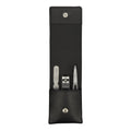 Kai 3-Piece Stainless Steel Nail Care Kit with Black Leather Case