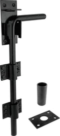 IRONTITE Heavy Duty Gate Drop Bolt | 300mm Black Steel Garage Door Bolt