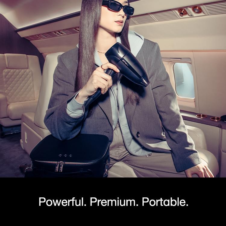 ghd Flight+ Travel Hair Dryer – Dual Voltage Compact Dryer with Case
