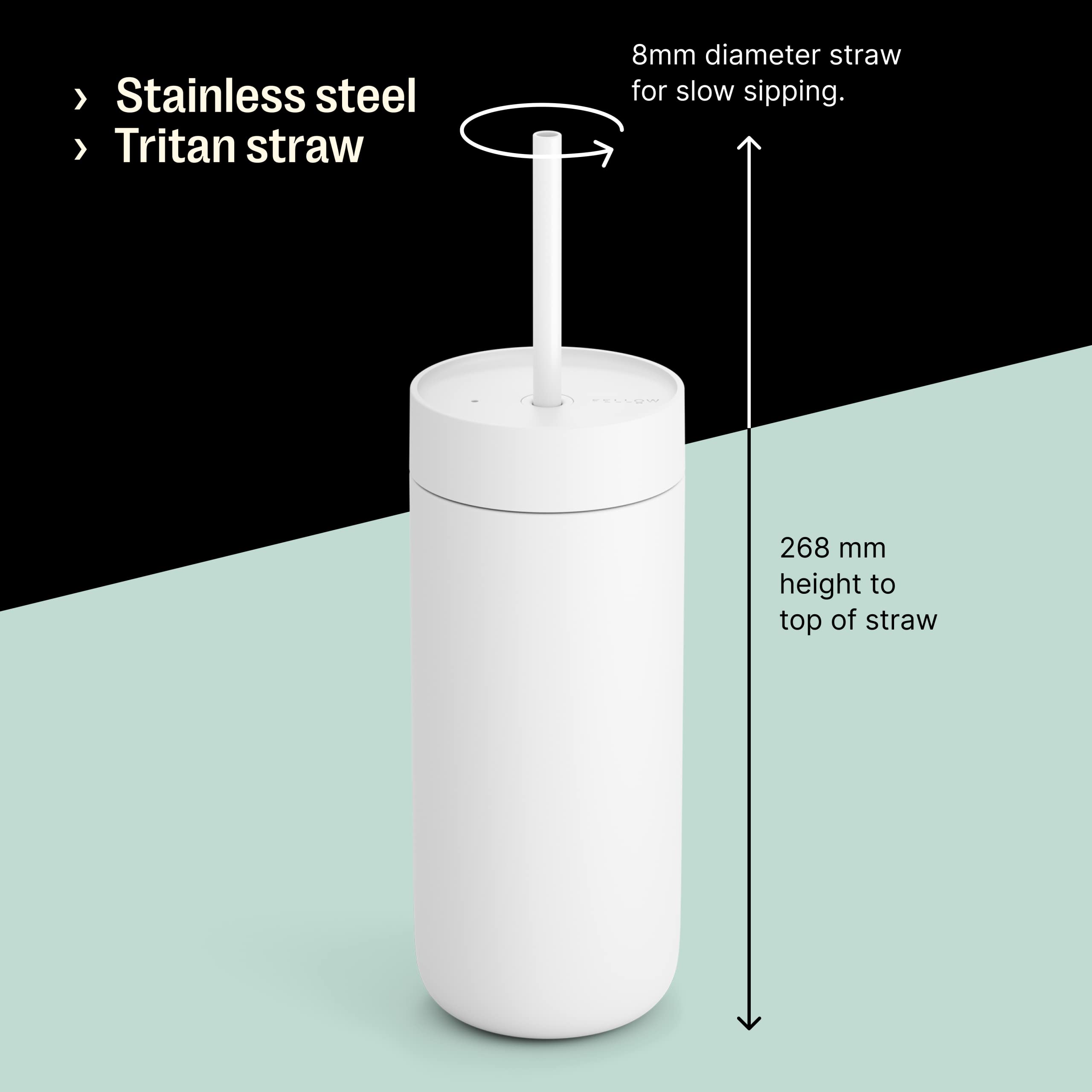 Fellow Carter Cold 16 oz Travel Mug – Ceramic Lined Insulated Tumbler