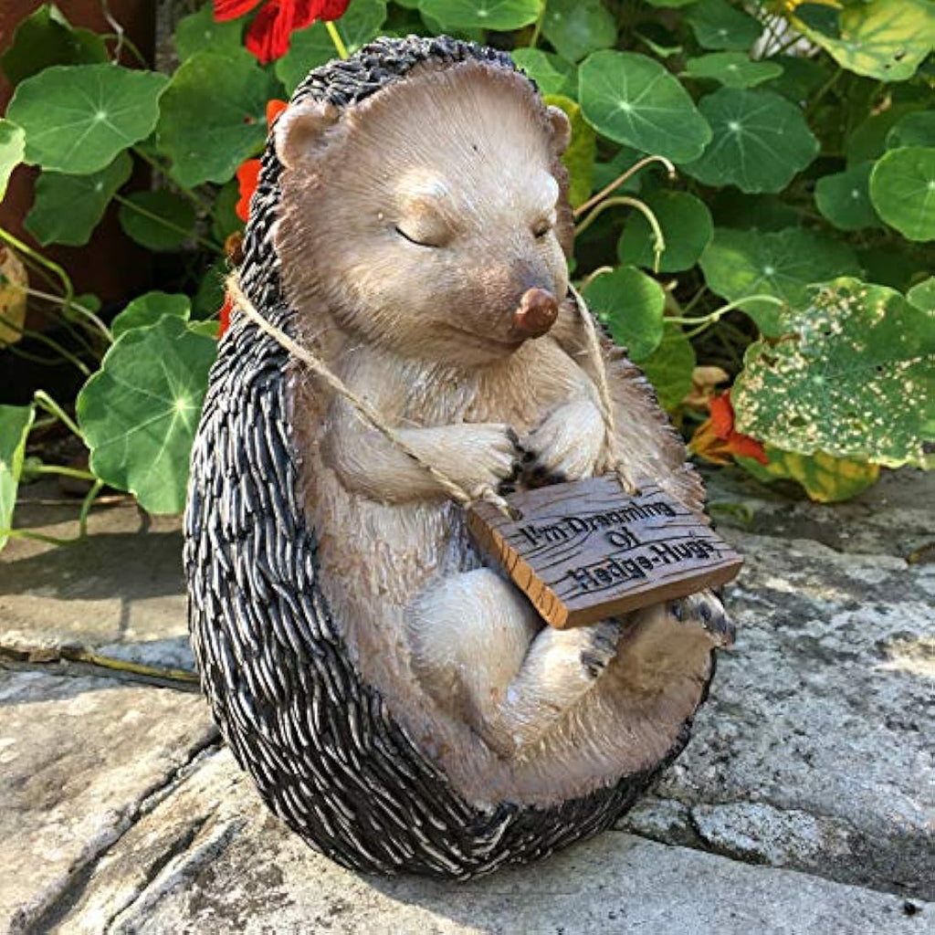 Heather Hedgehog Garden Ornament – Weatherproof Resin Statue