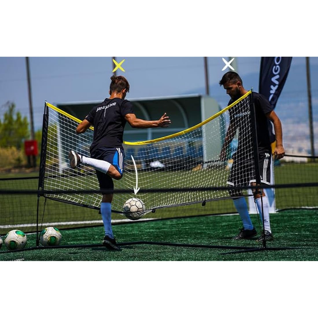 BazookaGoal Multi-Sport Net – Adjustable 9.8ft Portable Football Tennis