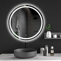 Dripex 500mm Round LED Bathroom Mirror | Anti-Fog Wall Mounted Vanity