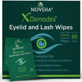 NOVEHA Demodex Eyelid & Lash Wipes - Tea Tree Oil Cleanser - 60 Count