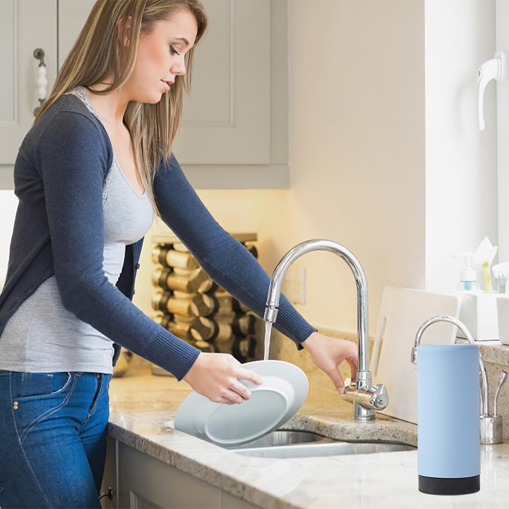 240ml Soap Squeezer, Non-Drip Dispenser for Washing Up Liquid Soap Dispenser Manual Pump, Squeezable RefillableBlue - image 2