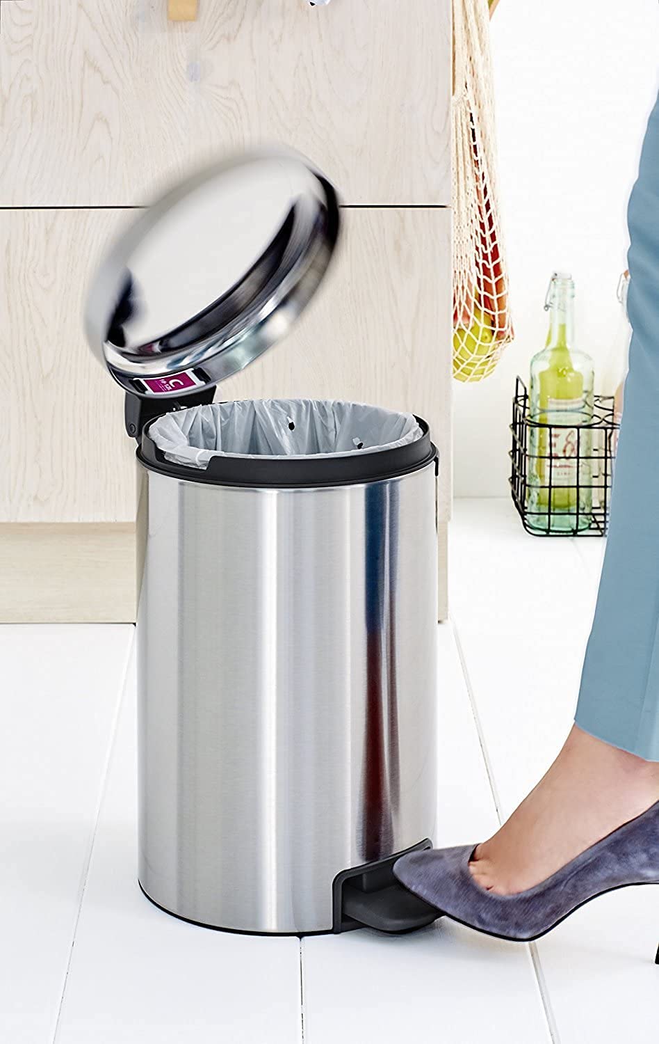 Brabantia NewIcon 12L Pedal Bin – Matt Steel Soft-Close Waste Bin
