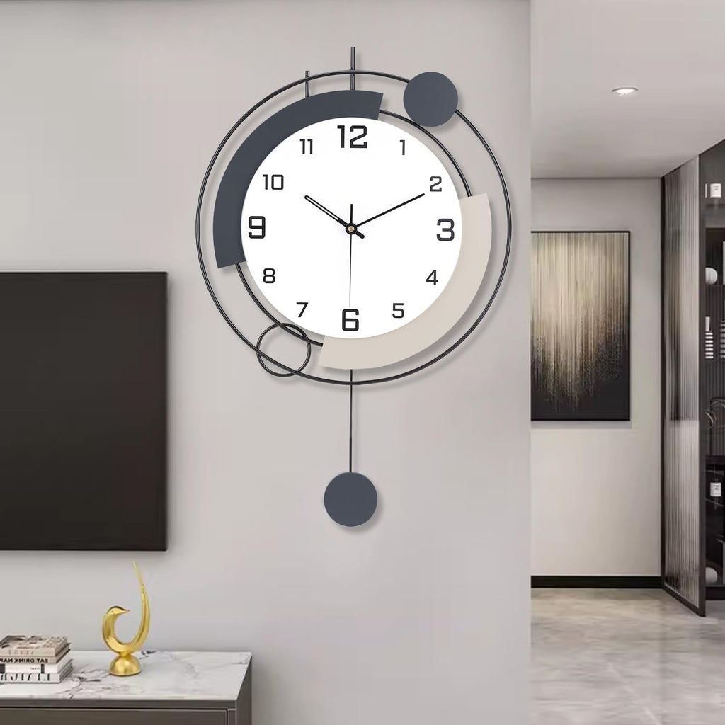 Jolof Store Large Modern Wall Clock – Silent Quartz Pendulum Clock
