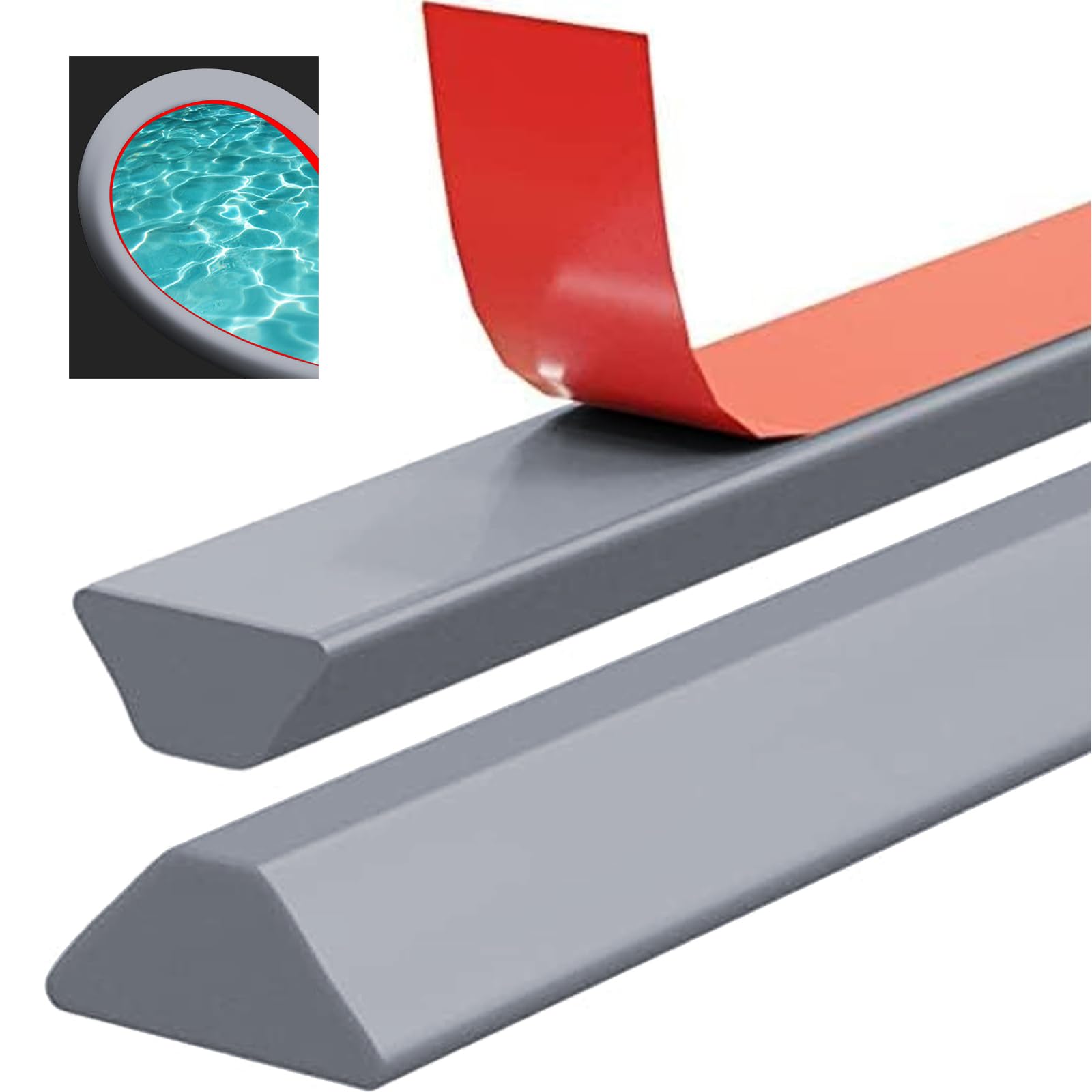 Silicone Shower Water Barrier – 2m Self-Adhesive Floor Threshold