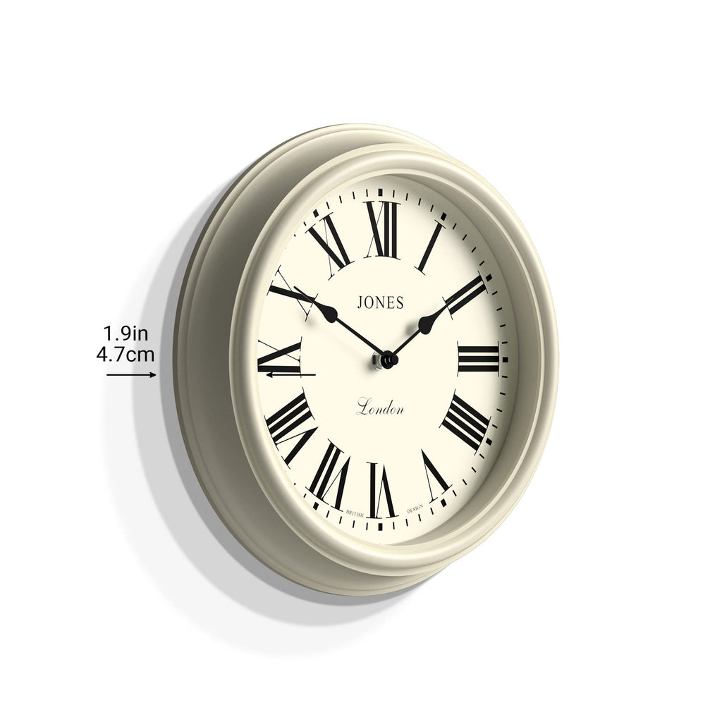 Jones Clocks Venetian Wall Clock – 30cm White Round Roman Numeral