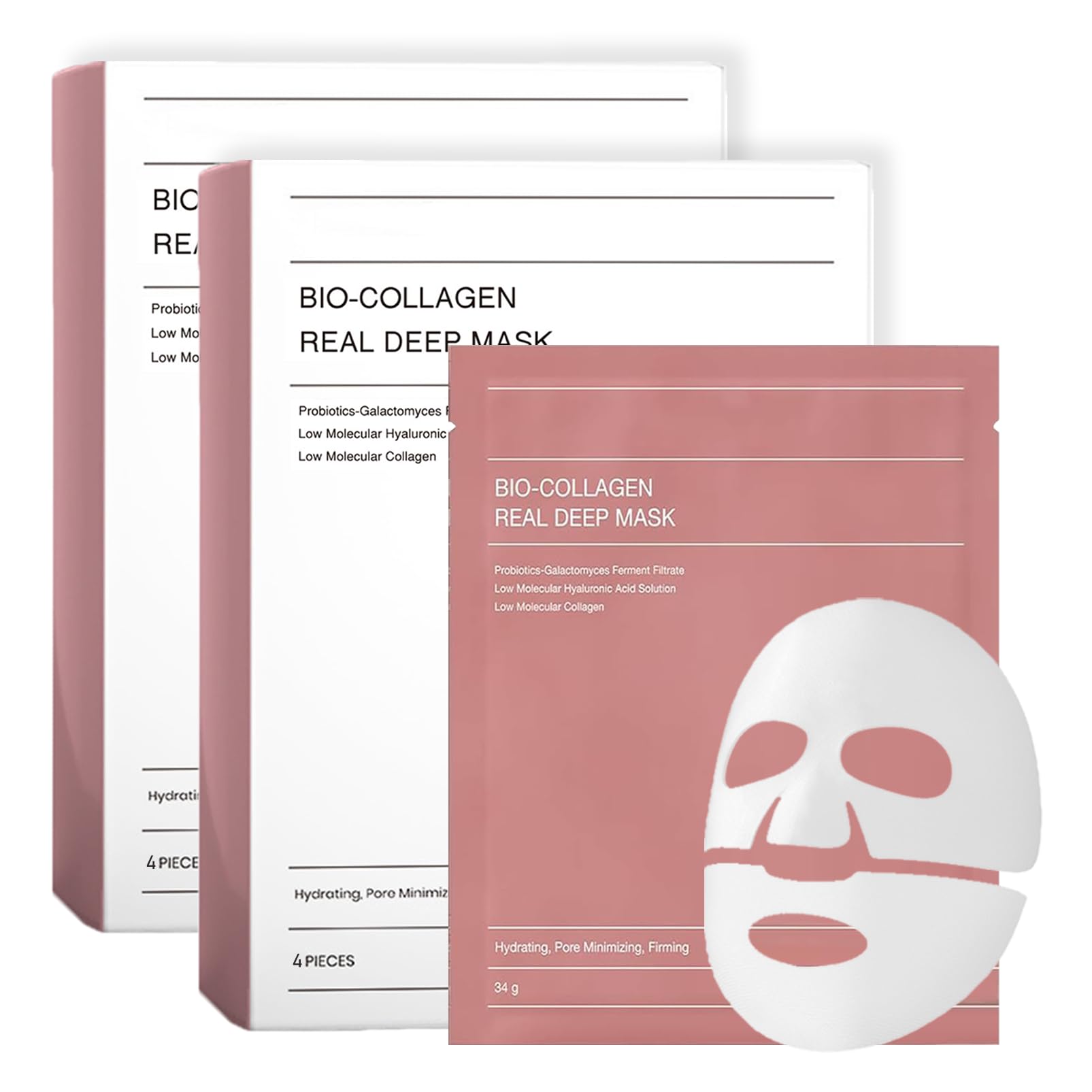 ChicNana Bio Collagen Overnight Face Mask – Hydrating Korean Skincare (8 Sheets)