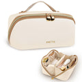 Large Travel Makeup Bag – Waterproof PU Leather Toiletry Case