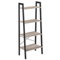 VASAGLE 4-Tier Ladder Shelf – Industrial Steel Frame Bookcase, Greige
