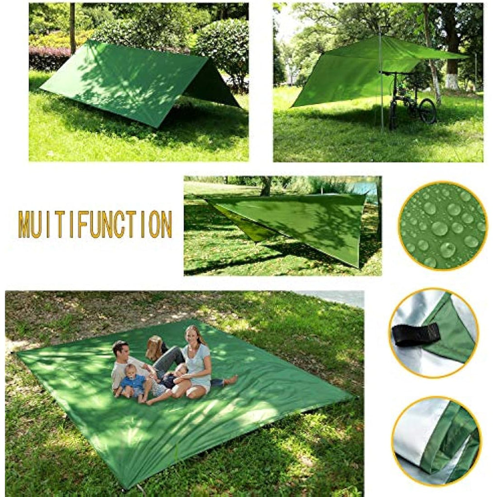 Camping Hammock with Mosquito Net and Waterproof Rainfly