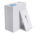 Lantaly Slimline Wooden Bathroom Storage Unit – White Toilet Roll Cabinet