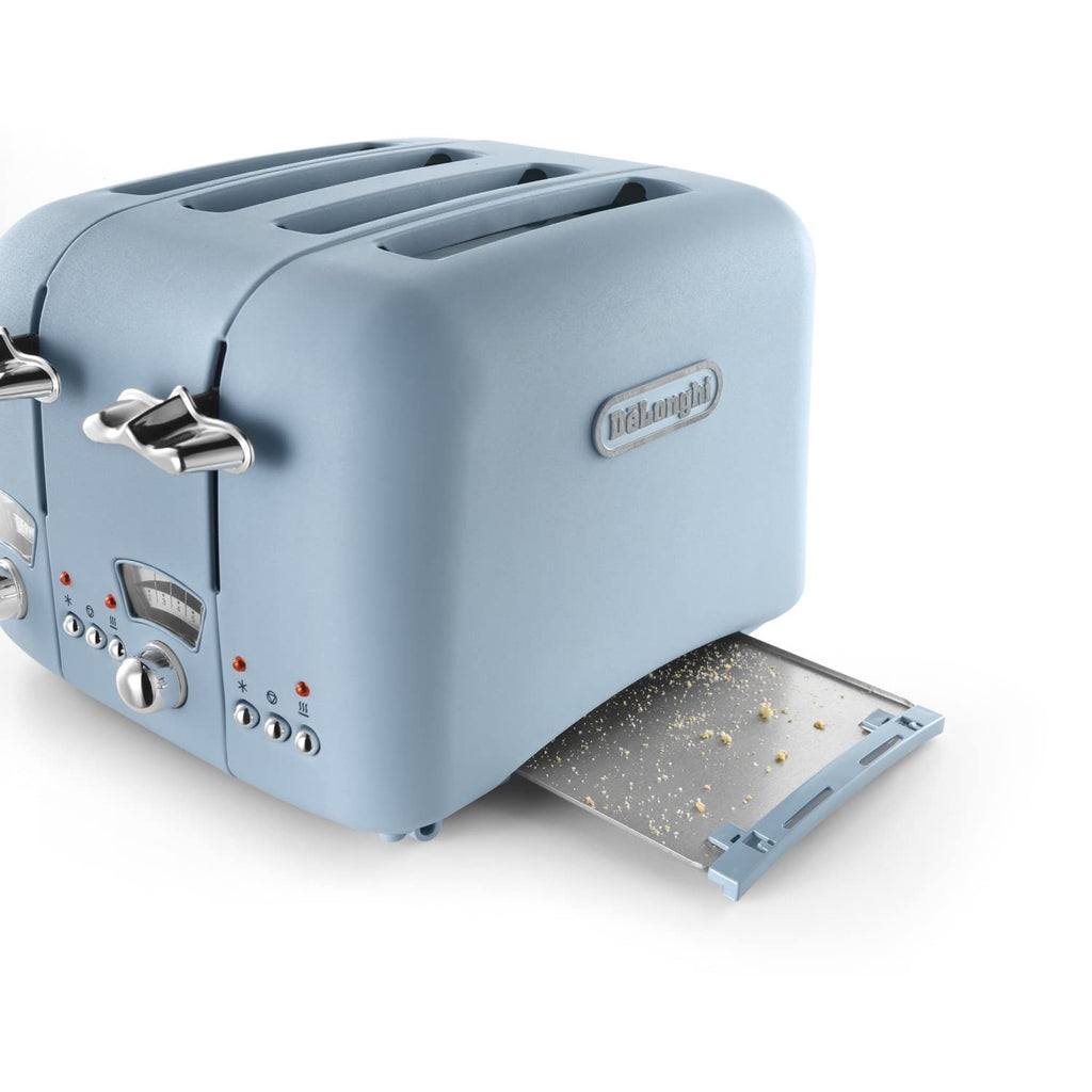 De'Longhi Argento Flora 4-Slice Toaster | Agave Blue | 1800W
