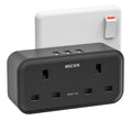 Mscien 2-Way Double Plug Adaptor with 3 USB Ports – 13A UK Multiplug