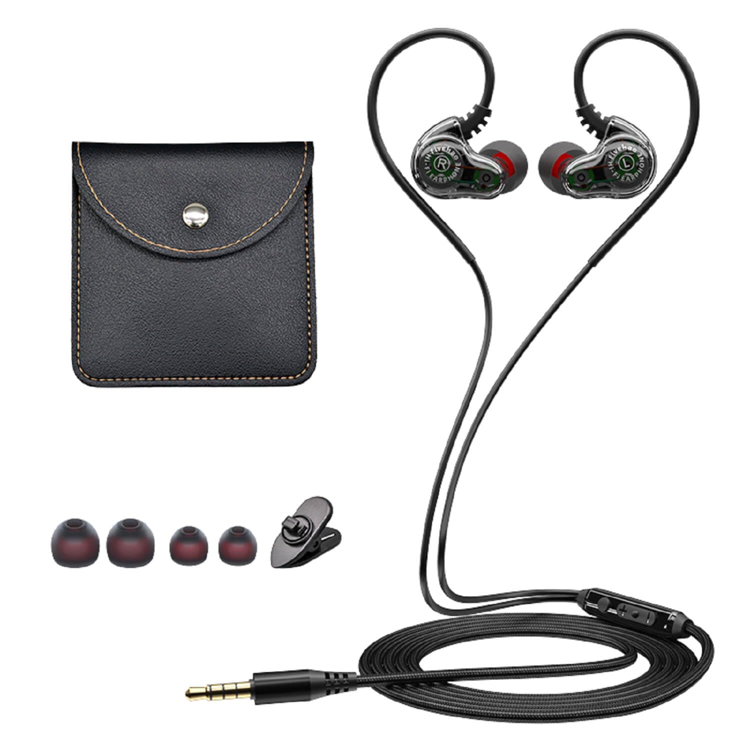 Holiper Dual Driver Wired Headphones | 3D Bass Sports Earbuds with Mic