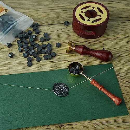 Sealing Wax Beads Kit – 300 Pcs Octagon Wax with Spoon