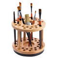JackCubeDesign 360 Rotating Bamboo Watercolor Paint Brush Holder