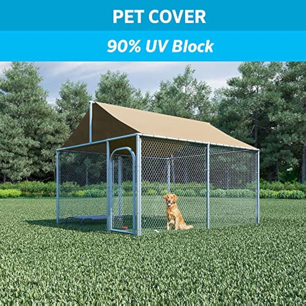 Coolaroo 90% UV Protection Shade Fabric – 12' x 50' Outdoor Privacy, Wheat