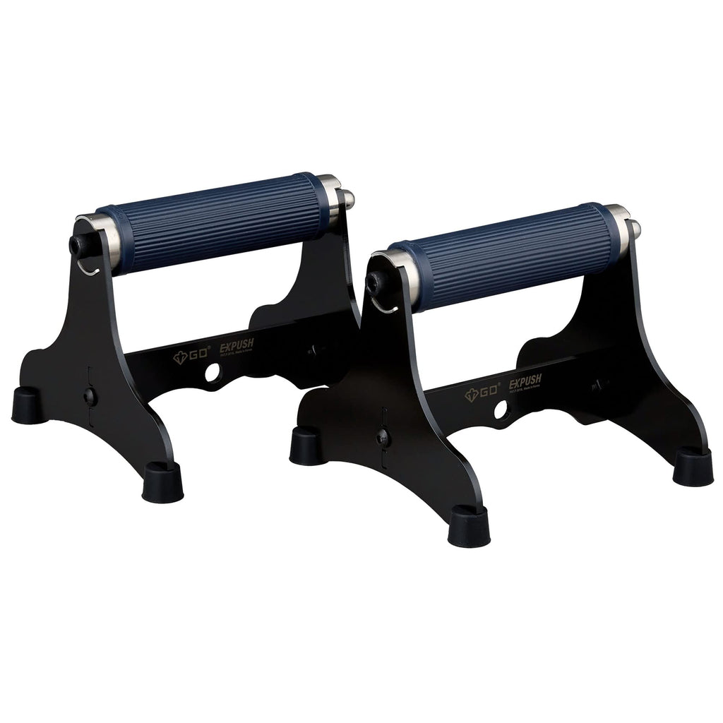 GD Expush Metal Push Up Bars - Carbon Steel Stands with Silicone Grip