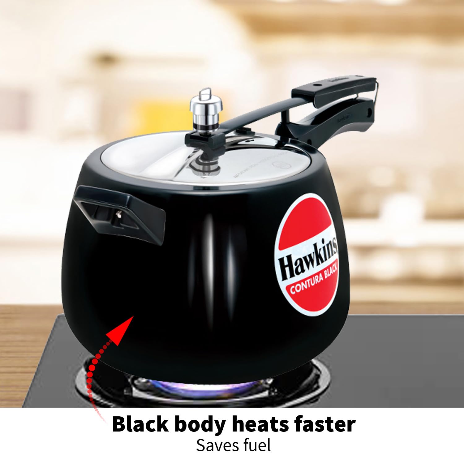 Hawkins Contura 6.5L Pressure Cooker – Hard Anodised Handi (CB65)