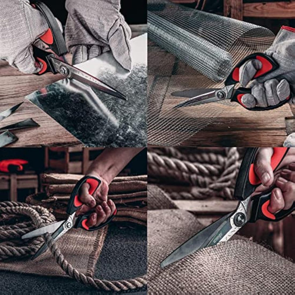 LIVINGO 10" Heavy Duty Scissors | Titanium Coated Stainless Steel Shears