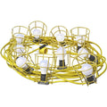 Faithfull 110V Festoon Light Set | 10 E27 Bulbs on 25m Arctic Cable