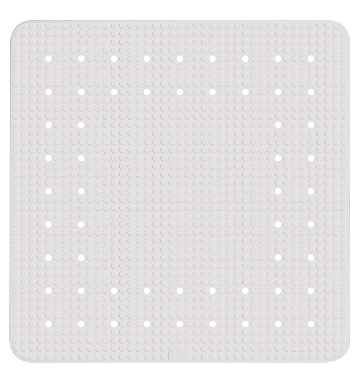 WENKO Alfombra de Ducha Mirasol Blanca – Caucho Ecológico 54x54 cm