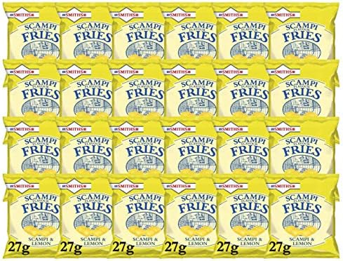 Smith's Scampi & Lemon Fries - Savoury Cereal Snacks (24 x 27g Pack)