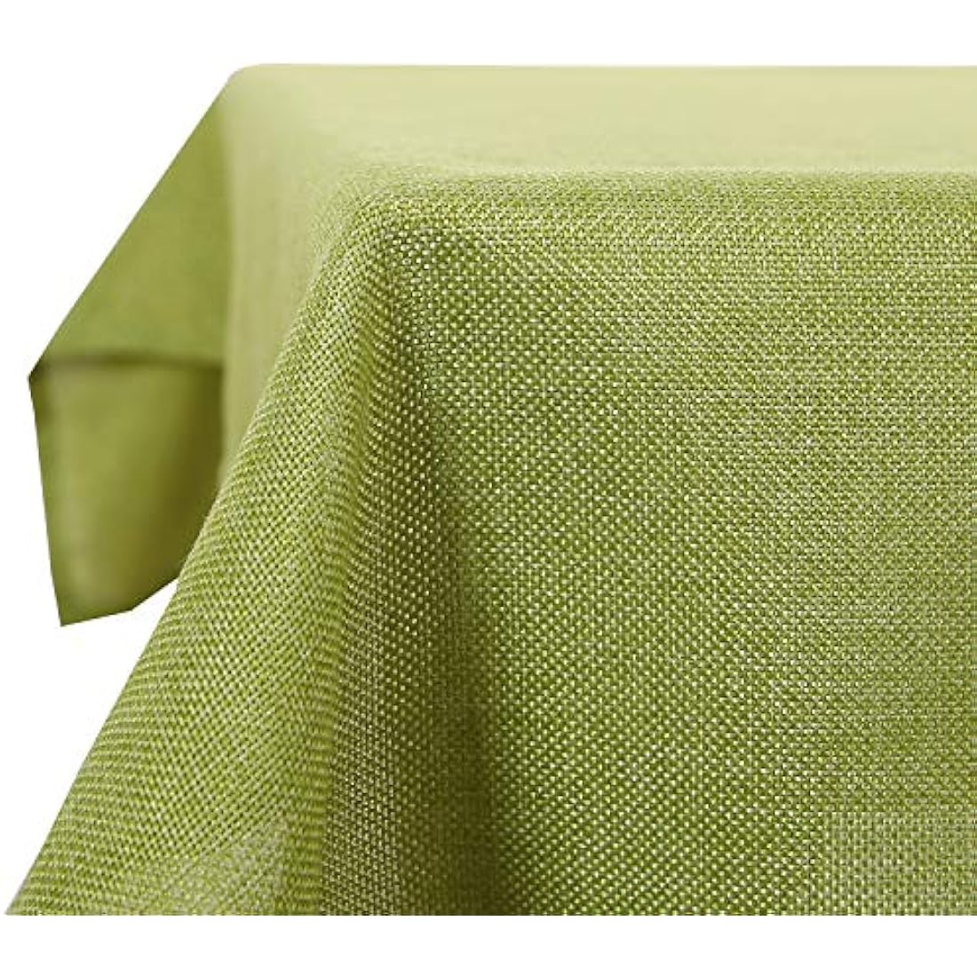Deconovo Faux Linen Rectangle Tablecloth - Water Resistant Green 54x108in