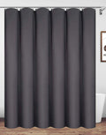 Homehold Charcoal Grey Waterproof Polyester Shower Curtain | 200x240cm