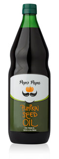 Pepo Papa Raw Pumpkin Seed Oil – Cold Pressed Culinary Oil, 1 Liter