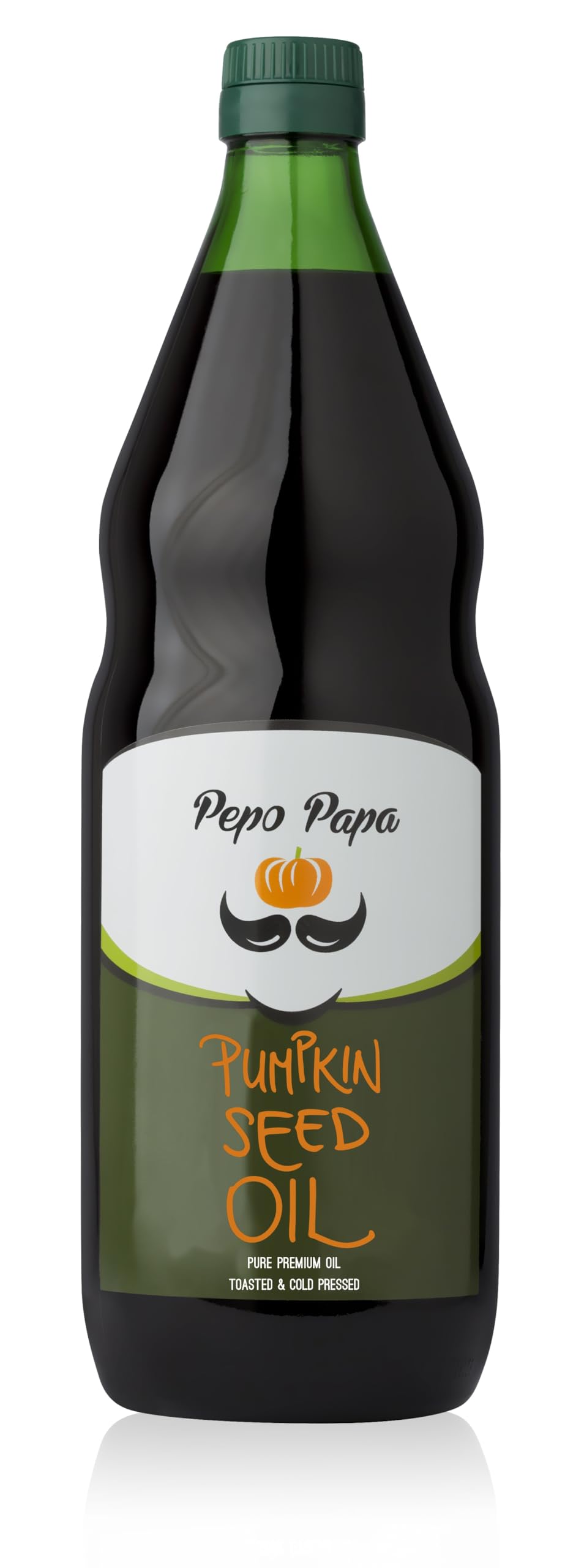 Pepo Papa Raw Pumpkin Seed Oil – Cold Pressed Culinary Oil, 1 Liter
