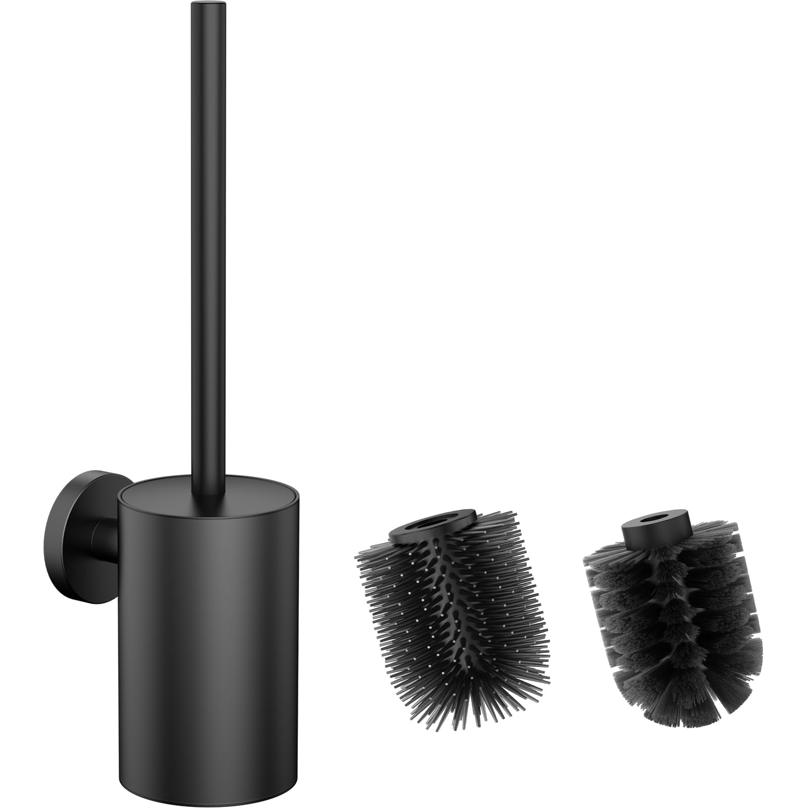 WAVEWO Wall Mounted Toilet Brush | 304 Stainless Steel with 2 Heads
