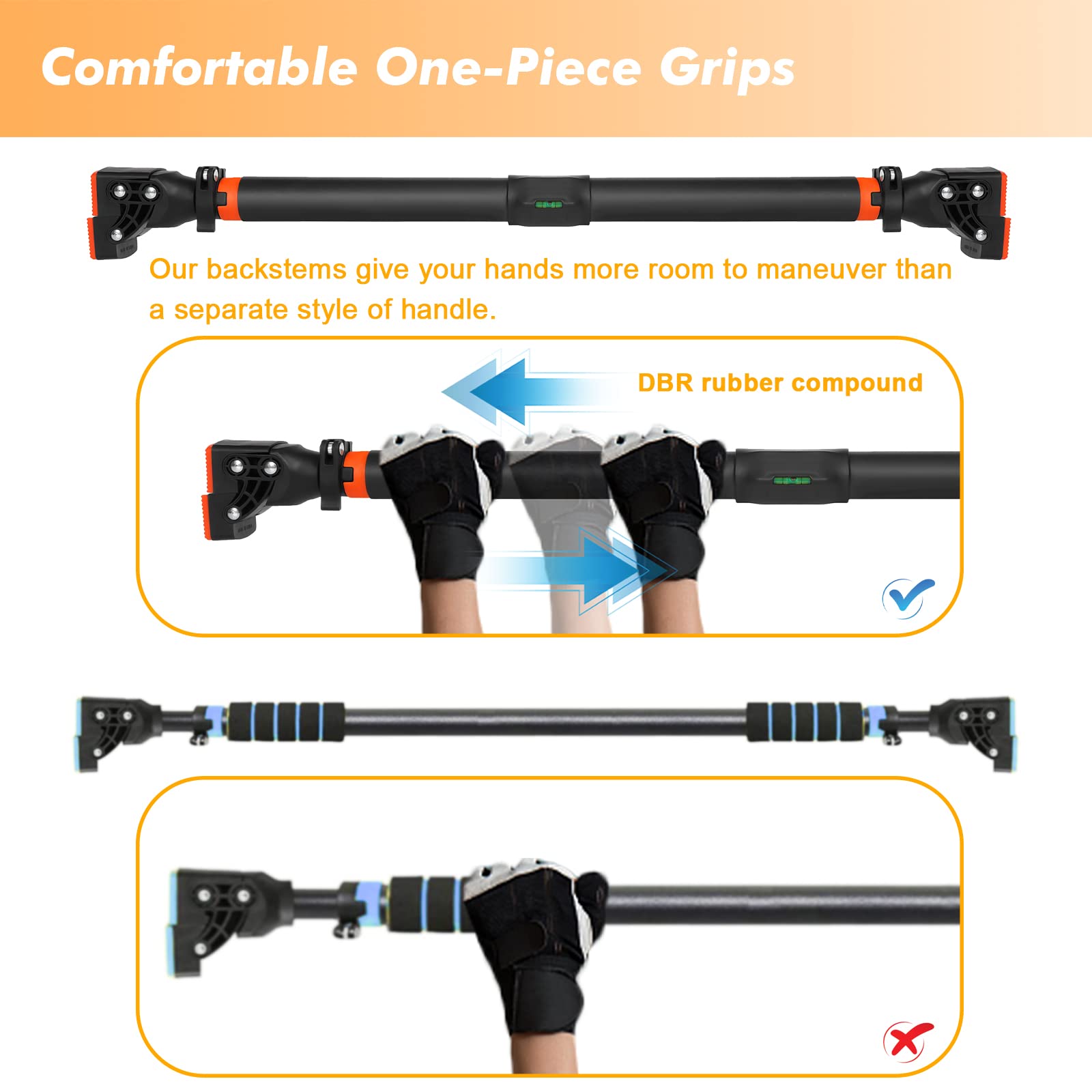 AETKFO Pull Up Bar for Doorway – No-Drill Adjustable Chin Up Bar, 200kg
